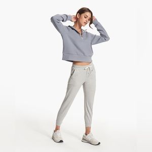 NWT Vuori Restore Half Zip Hoodie Women's Fleece Pullover in Flint